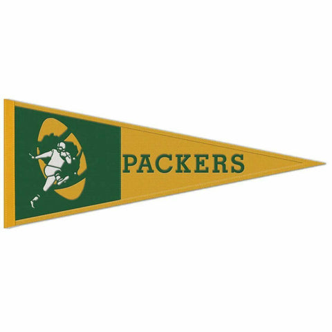 Green Bay Packers Retro Logo Wool Pennant, 13" x 32"