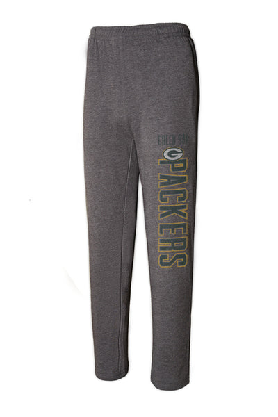 Green Bay Packers Squeeze Play Men's Knit Sweatpants, Grey