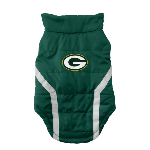 little,earth,littlearth,green bay packers,pet,puffer,vest,jacket,coat,clothing accessories