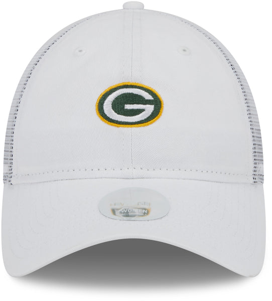 Green Bay Packers Mini 9TWENTY Women's Adjustable Hat, White, One Size
