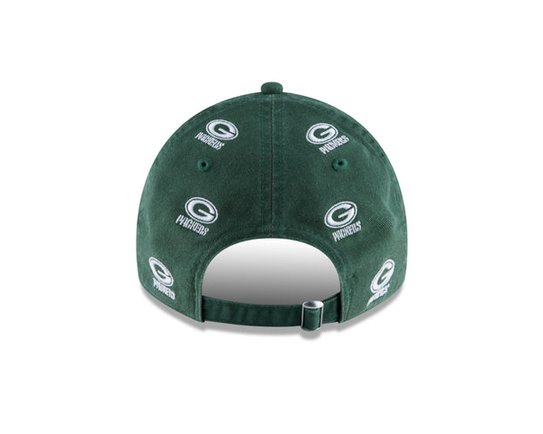 Green Bay Packers Logo Scatter 9TWENTY Women's Adjustable Hat