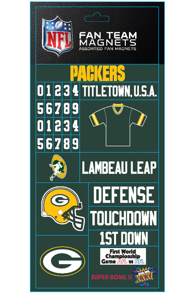 Green Bay Packers Assorted Fan Magnets