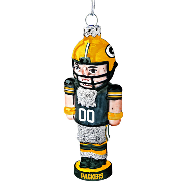 green bay packers,football,nutcracker,ornament