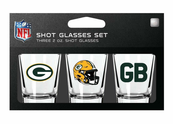 Green Bay Packers 3-Pack Shot Glass Set