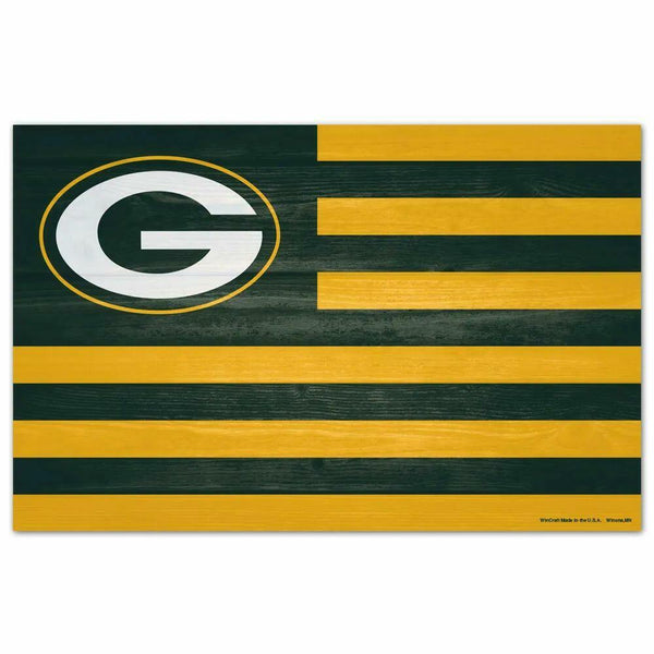 Green Bay Packers Americana Wood Sign, 11" x 17"