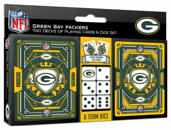 Green Bay Packers Playing Cards & Dice Set, 2-Pack