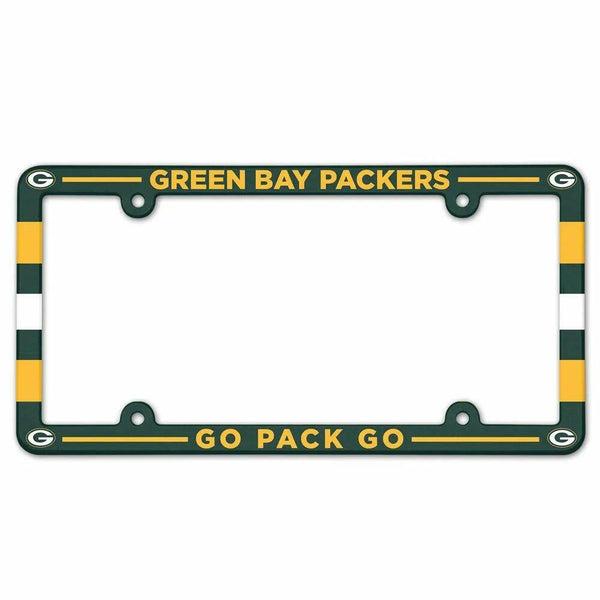 Green Bay Packers Go Pack Go Full Color License Plate Frame