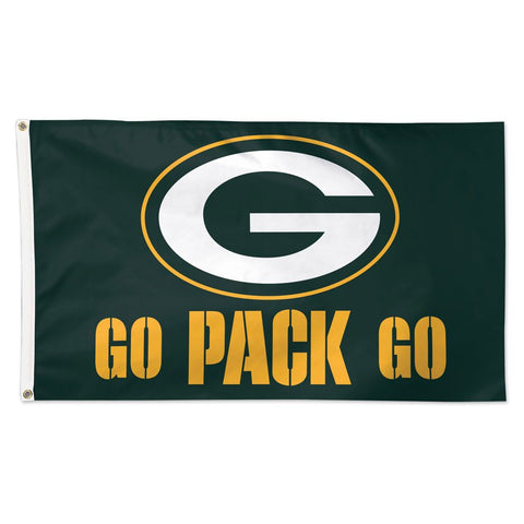 Green Bay Packers Slogan Deluxe Flag, 3' x 5'