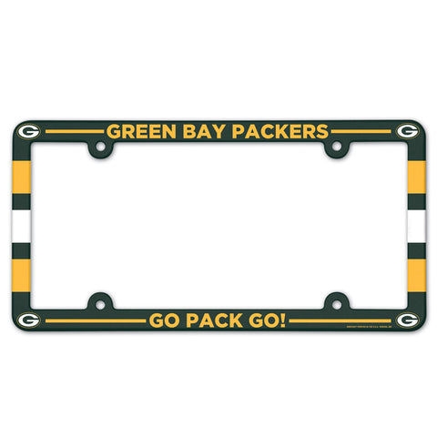 Green Bay Packers Go Pack Go Full Color License Plate Frame